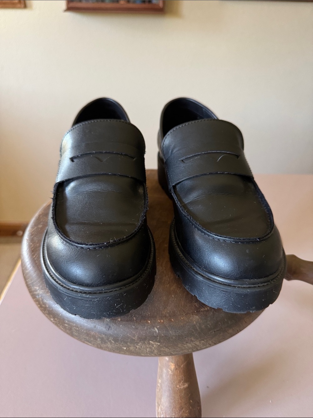 Steve Madden Lotto Patent Lugged Sole Penny Loafers, women’s size 8M